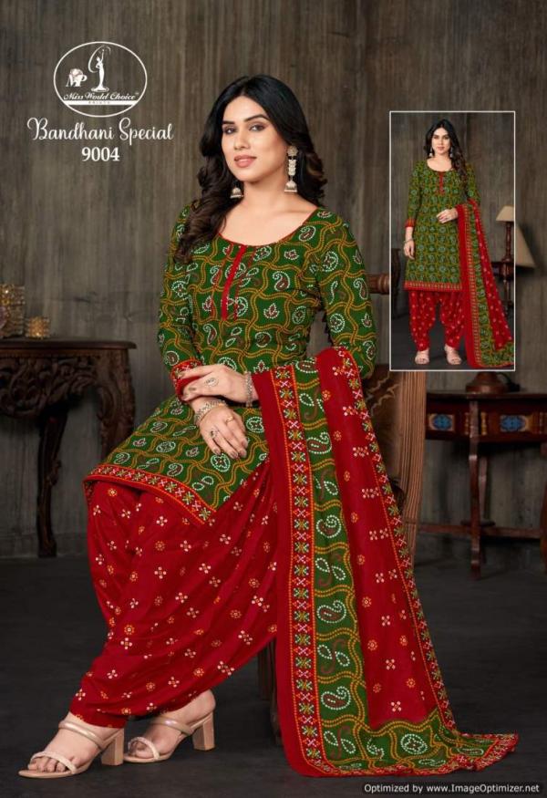 Miss World Bandhani Special Vol 9 Cotton Printed Dress Material